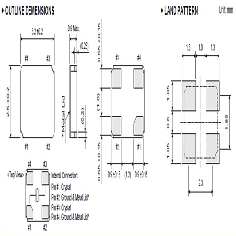 大河晶振,石英晶振,FCX-04晶振 大河晶振,石英晶振,FCX-04晶振