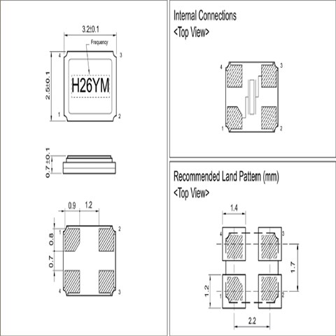 X3S008000FA1H-X,HELE晶振,HSX321S晶振