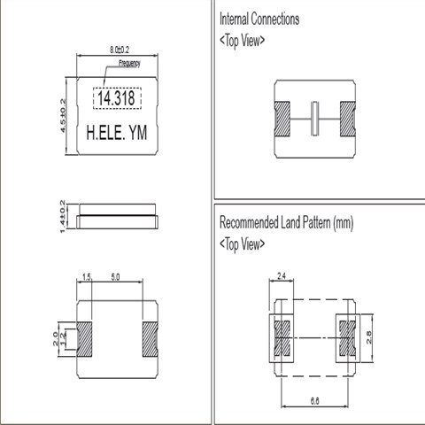 加高晶振,貼片晶振,HSX840G晶振,無(wú)源貼片晶振