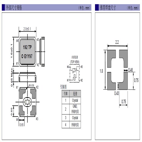 愛(ài)普生晶振,貼片晶振,FA2016AS晶振,進(jìn)口無(wú)源晶體,FA2016AS 19.2000MF12Y-AG3