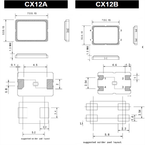 Cardinal晶振,貼片晶振,CX12B晶振,進口SMD晶振