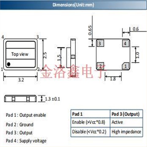 TCME32溫補(bǔ)晶振,艾西迪歐美晶振,TC32M00003FBBNEXXSL-PF[32.768KHz]晶振