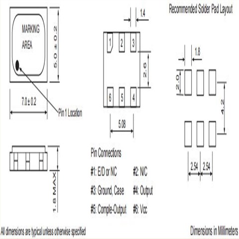 XO75HCSL-125M000-B50B3,Fortiming晶振,6G模塊差分晶振
