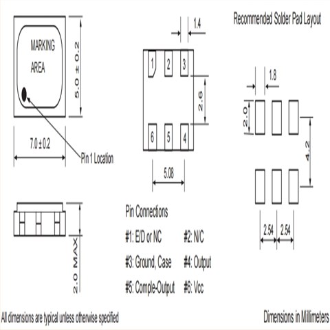 富通晶振,XO75P1-622M080-B50B3,低抖動晶振,6G放大器晶振