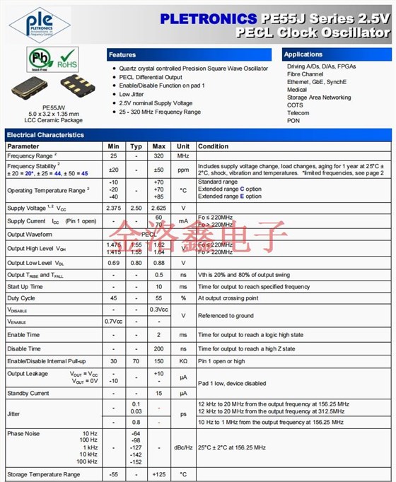 PE55J 2.5V PE55J 2.5V