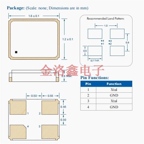 DIODES晶振,進口石英晶體,US3200005Z,1612貼片晶振,百利通亞陶晶振,US諧振器