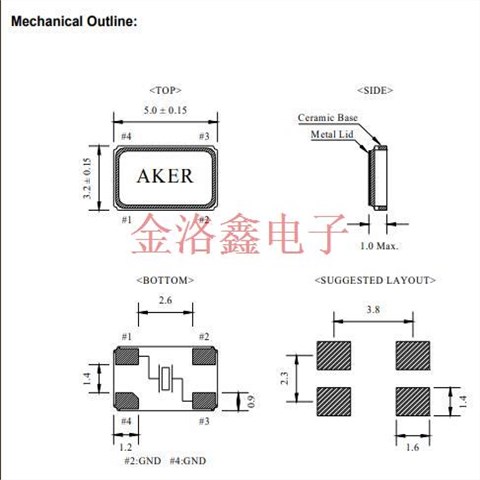 C5S-12.000-18-1020-R,AKER石英晶振,6G無(wú)線通信晶振,5032貼片諧振器