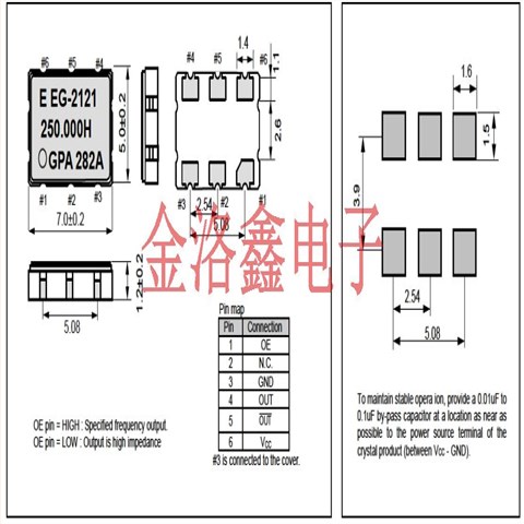 EG-2121CA200.0000M-PHPAL3,低抖動鋸齒波振蕩器,LVPECL晶振,EG-2121CA晶振