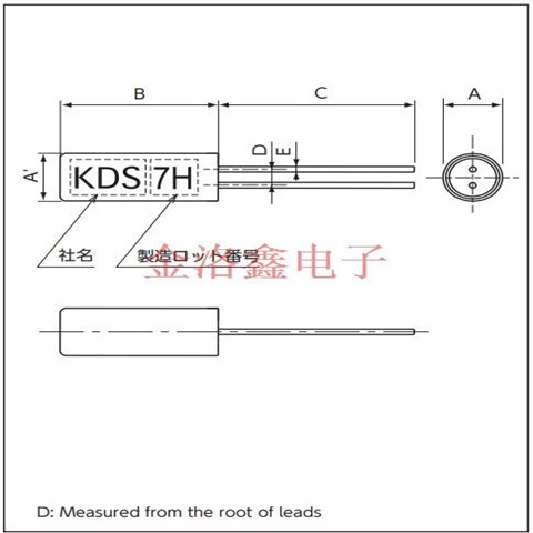 1TD125DGNS003,DT-26石英晶振,音叉型水晶振動子,圓柱插件晶振