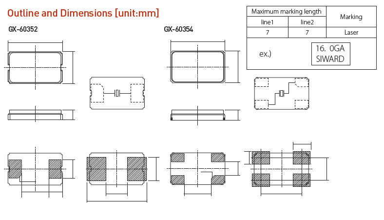 希華晶振,貼片晶振,GX-60354晶振,石英貼片諧振器 希華晶振,貼片晶振,GX-60354晶振,石英貼片諧振器