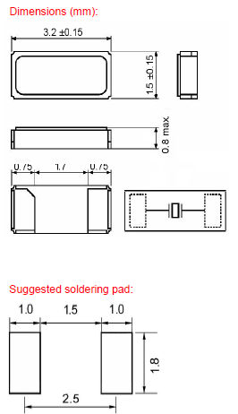 進(jìn)口32.768K音叉晶振,3215時鐘貼片晶體,KX-327NHT晶振