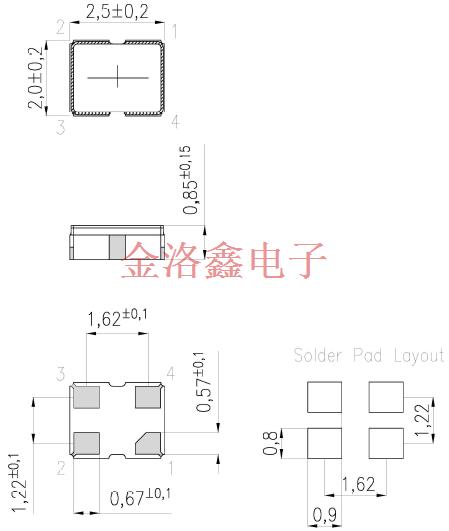 T-25A2070JX-LF-26.000MHz,2520晶體振蕩器,KVG表面貼裝晶振 T-25A2070JX-LF-26.000MHz,2520晶體振蕩器,KVG表面貼裝晶振